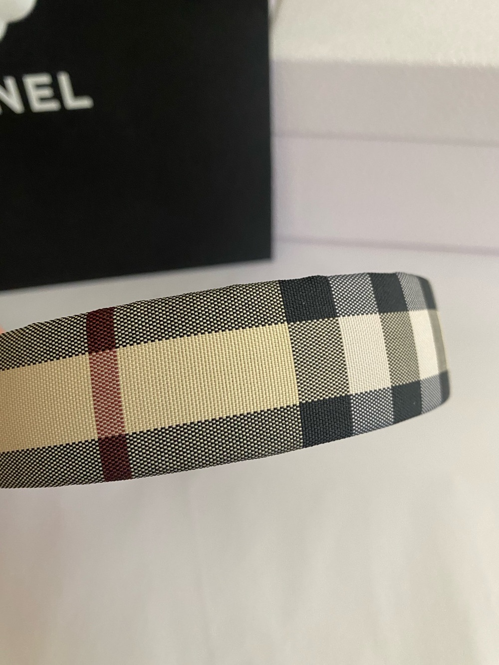 Burberry Ribbon Plaid Headband - Picture 5 of 5